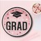 25 Count Pink Way to Go Grad Disposable Dessert Plates 7 1/4 Inch Graduation Celebration